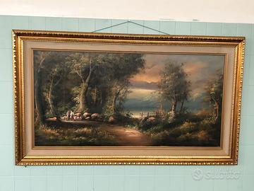 Quadro paesaggio dipinto Enrico Girardi anni 70