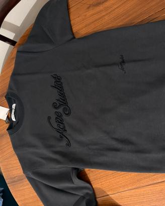 Acne studio felpa ricamata nera