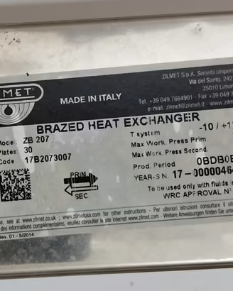 Scambiatore TERMICO di calore a 30 piastre Scambia