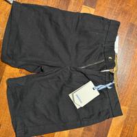 Pantalone estivo corto nero uomo con cartellino