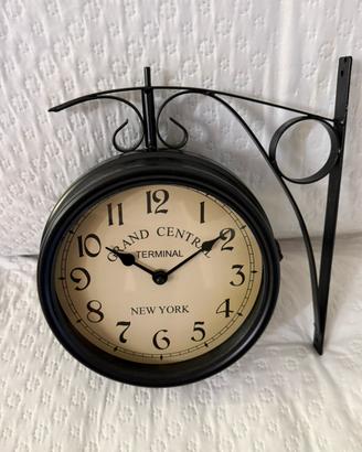 Orologio da stazione vintage bifacciale nuovo