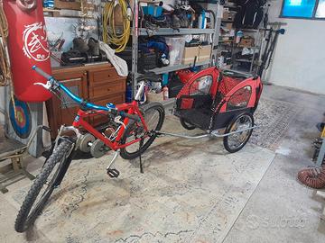 carrellino porta cani compreso mtb