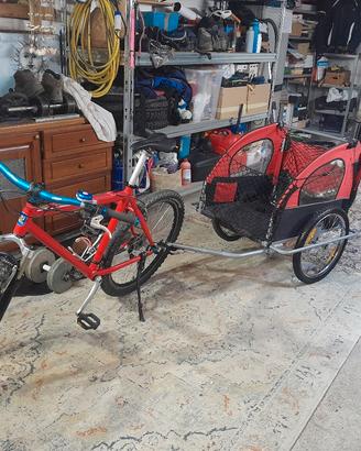 carrellino porta cani compreso mtb