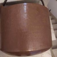 antichi paioli e pentole in rame - 4 pezzi