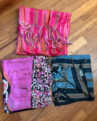 Set 3 Sciarpe/Foulard Etnici - Stile Boho & Batik