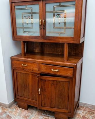 Credenza con vetrina stile Art Decó