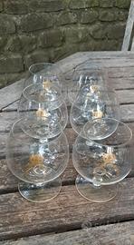 6 bicchieri vintage da cognac Napoleon