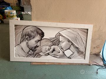 Quadro rettangolare sacra famiglia