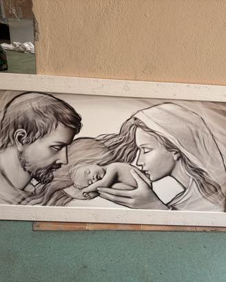 Quadro rettangolare sacra famiglia