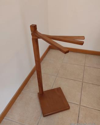 porta asciugamani legno noce