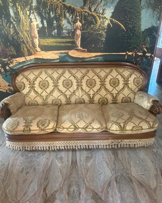 Divano 3 posti stile classico vintage