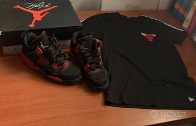 Jordan 4 + maglietta chicago bulls