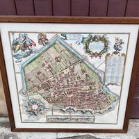 QUADRO PIANTA DI FERRARA CARTOGRAFIA 88x 84 cm