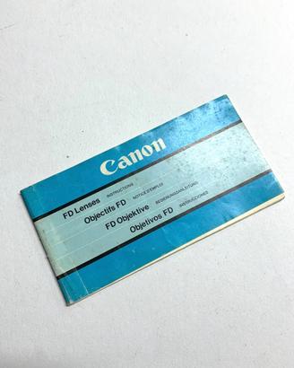 CANON FD Libretto Obiettivi Vintage '80