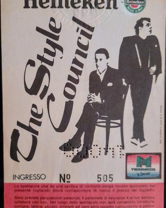 Biglietto usato concerto The Style Council - 1984