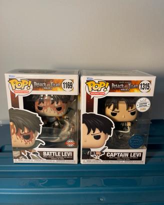 Funko pop 1169 battle levi e 1315 captain levi