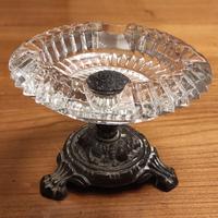 Posacenere cristallo molato a sbalzo vintage