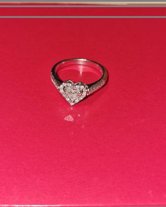 anello donna oro bianco 18k cuore