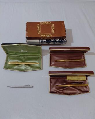 Blocco 3 penne aurora laminate+ 1 p0rtamine argent