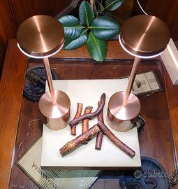 Coppia Lampade, Rose Golden , Wireless, Touch, 3 t