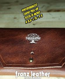 Portatabacco Cuoio Pull-Up T. di Moro
