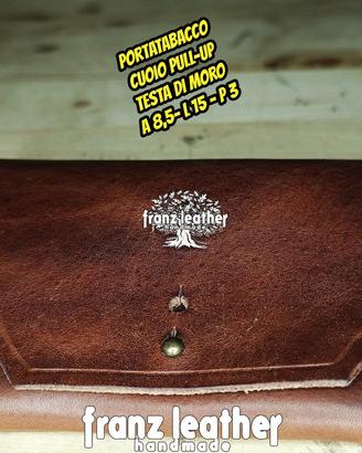 Portatabacco Cuoio Pull-Up T. di Moro