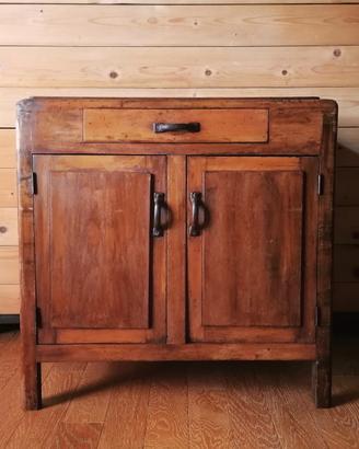 Credenza dispensa stipo anni '40 in legno di olmo