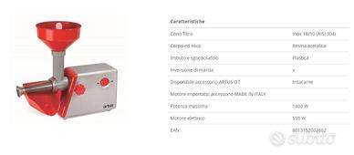 Artus S25 Spremi / Passa pomodoro