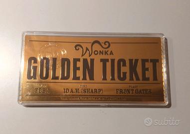 Biglietto d'Oro Williy Wonka Fabbrica Cioccolato 
