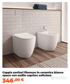 Coppia sanitari filomuro