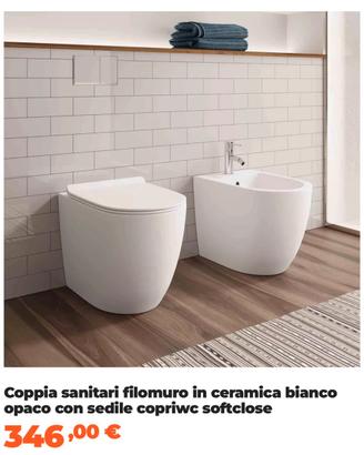 Coppia sanitari filomuro