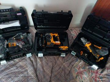 Kit dewalt 18v trapano avvitatore+tassellatore+sme