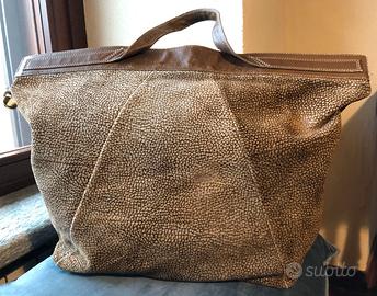 Borsa vintage Borbonese in pelle di tapiro