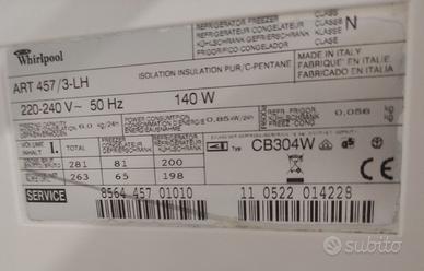 Ricambi frigorifero Whirlpool art 457/3 -LH