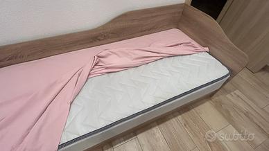 Letto singolo con contenitore e materasso