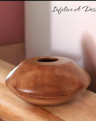 Vaso in legno di Ciliegio Hollow 