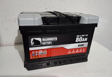 Batteria auto Mammuth 80Ah 600en 12v positivo Dx