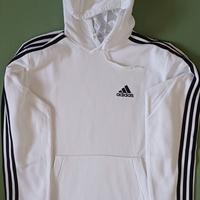 felpa cappuccio Adidas bianca