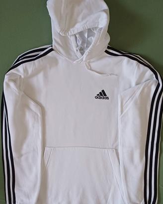 felpa cappuccio Adidas bianca
