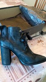 stivaletto nero giardini n. 38, effetto lamé