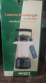 Lanterna ricaricabile con telecomando da campeggio