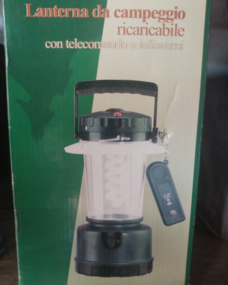 Lanterna ricaricabile con telecomando da campeggio