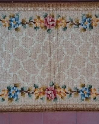 3 tappeti scendiletto anni '50 in vera lana