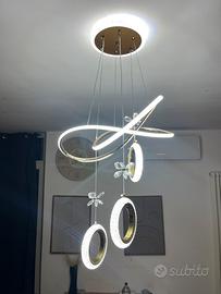 Lampadario moderno Led elegante con cristalli