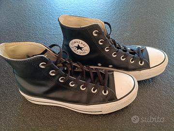Converse all star platform pelle nere 39