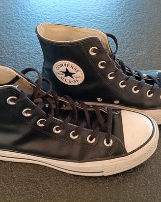 Converse all star platform pelle nere 39