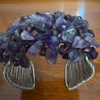 Bracciale artigianale con ametista naturale