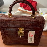 Borsa vintage di coccodrillo