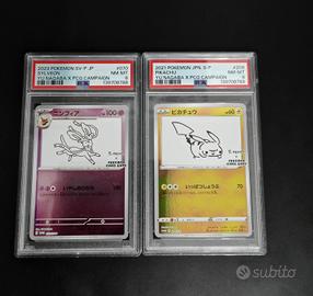 Sylveon e Pikachu yu nagaba jap PSA 8