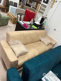 Divano clic clac con cassettone beige venato